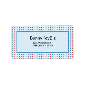 Étiquette de adresse de la société Red Blue Line D