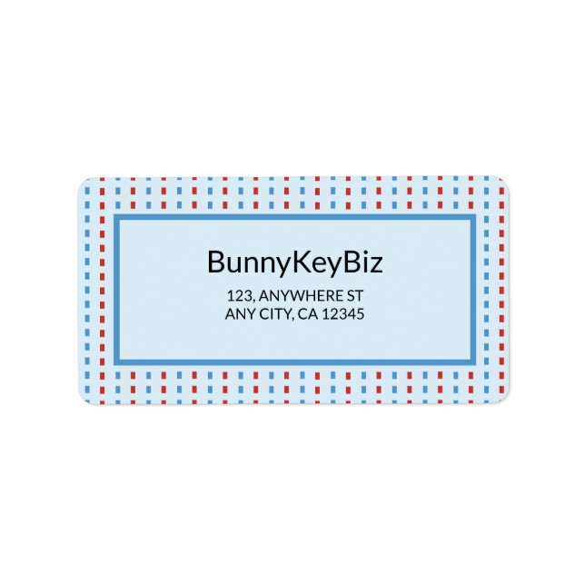 Étiquette de adresse de la société Red Blue Line D (Devant)