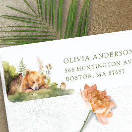 Étiquette de adresse de l'ours de Baby shower de l