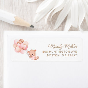 Étiquette de adresse de l'ours de l'épi