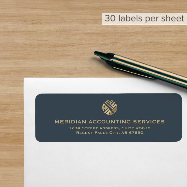 Étiquette de adresse de luxe simple et élégant (Créateur téléchargé)