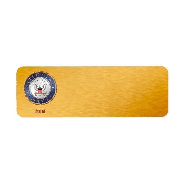 Étiquette de adresse de maman de la marine américa (Devant)