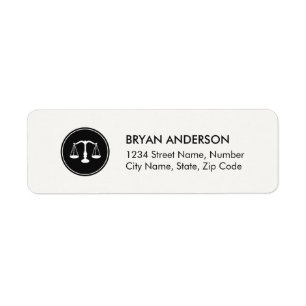 Étiquette de adresse de mandataire d'avocat