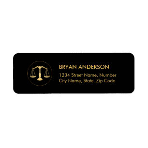 Étiquette de adresse de mandataire d'avocat