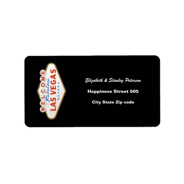 Étiquette de adresse de mariage à destination de L (Devant)