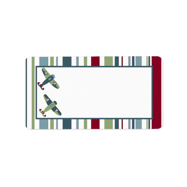 Étiquette de adresse de messagerie de l'avion Aile (Devant)