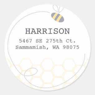 Étiquette de adresse de nid d'abeilles