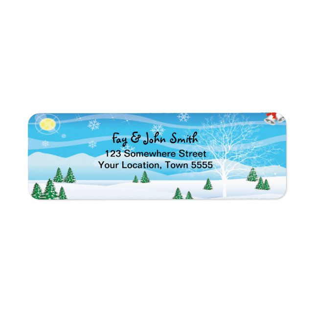 Étiquette de adresse de Noël (Devant)