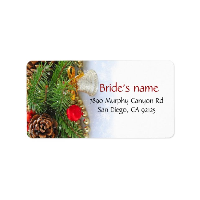 Étiquette de adresse de Noël (Devant)