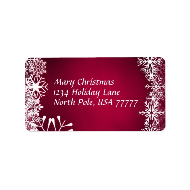 Étiquette de adresse de Noël (Devant)