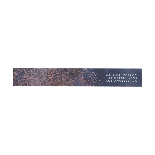 Étiquette de adresse de Noël personnalisé Blue Gol (Individuel)