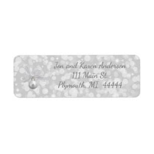 Étiquette de adresse de Noël Silver Bells