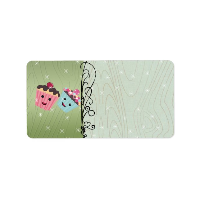 Étiquette de adresse de petits gâteaux de Noël (Devant)