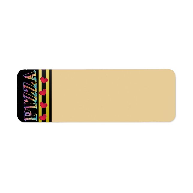 Étiquette de adresse de pizza (Devant)