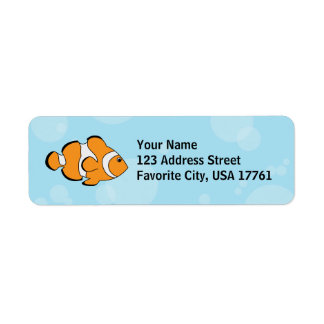 Étiquette de adresse de poisson clown