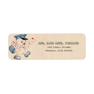 Étiquette de adresse de poussin de courrier