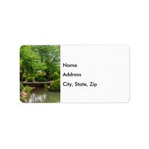 Étiquette de adresse de promenade vert printemps