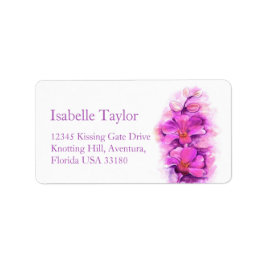 Étiquette de adresse de réponse du mariage de fleu