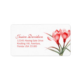 Étiquette de adresse de réponse mariage rouge croc