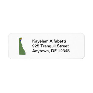 Étiquette de adresse de retour de carte du