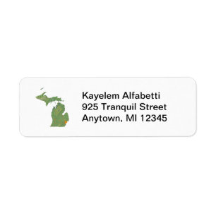 Étiquette de adresse de retour de carte du