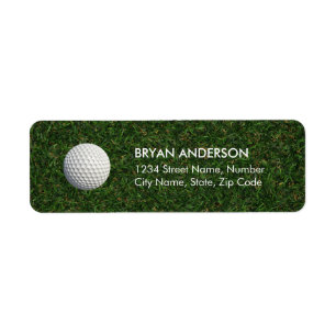 Étiquette de adresse de retour de golf