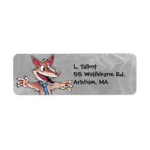 Étiquette de adresse de retour de loup-garou