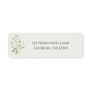 Étiquette de Adresse de Retour de Mariage de Jardi