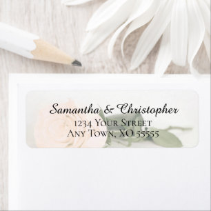 Étiquette de Adresse de Retour de Mariage Rose de 