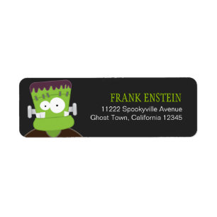 Étiquette de adresse de retour de monstre de