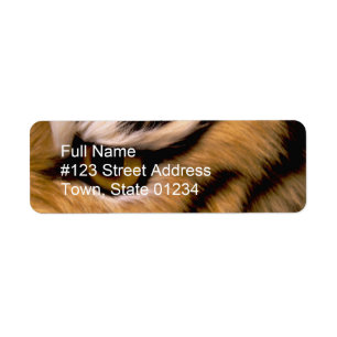 Étiquette de adresse de retour de photo de tigre