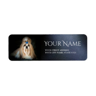 Étiquette de adresse de retour de Shih Tzu