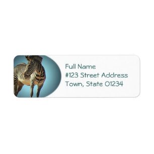Étiquette de adresse de retour de zèbre
