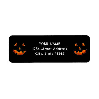 Étiquette de adresse de retour Halloween
