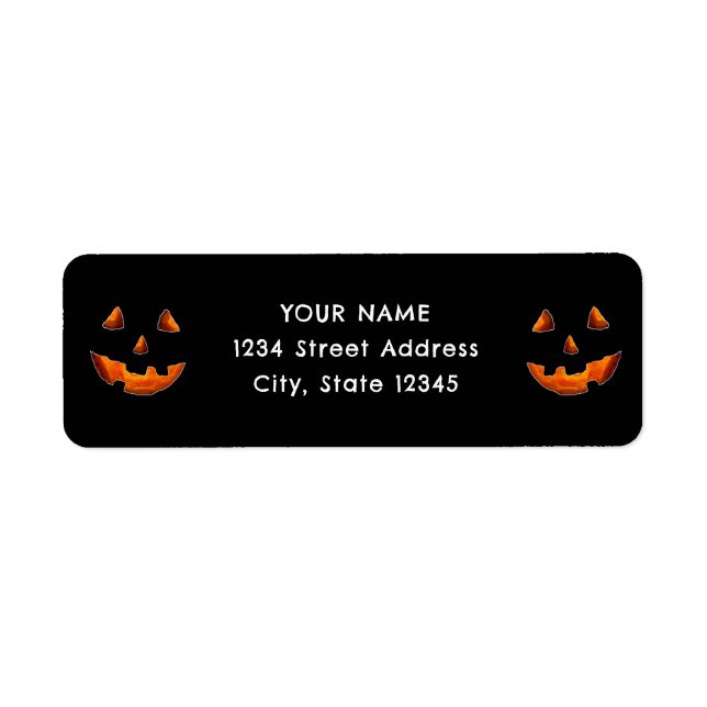 Étiquette de adresse de retour Halloween (Devant)
