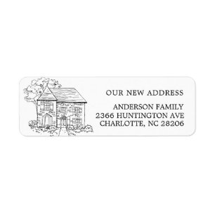 Étiquette de adresse de retour mobile de