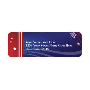 Étiquette de adresse de retour patriotique