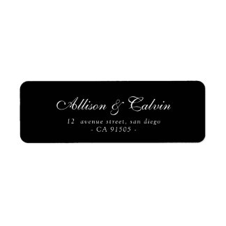 étiquette de adresse de script élégant