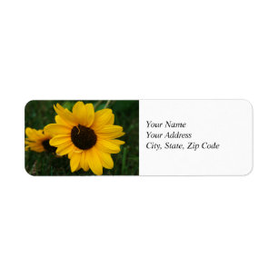Étiquette de adresse de tournesol