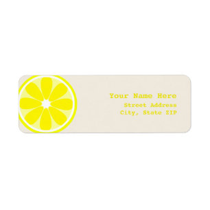Étiquette de adresse de tranche de citron