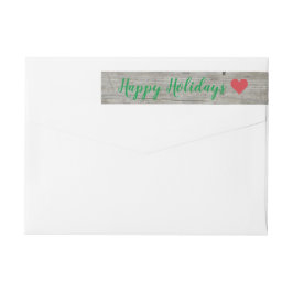 Étiquette de adresse de vacances coloré Mistletoe