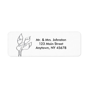 Étiquette de adresse de zantedeschia