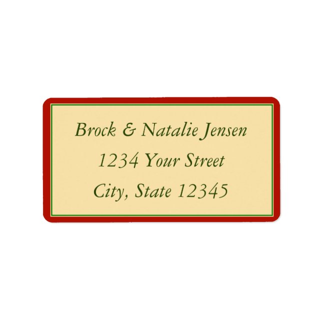 Étiquette de adresse d'enveloppe de Noël personnal (Devant)