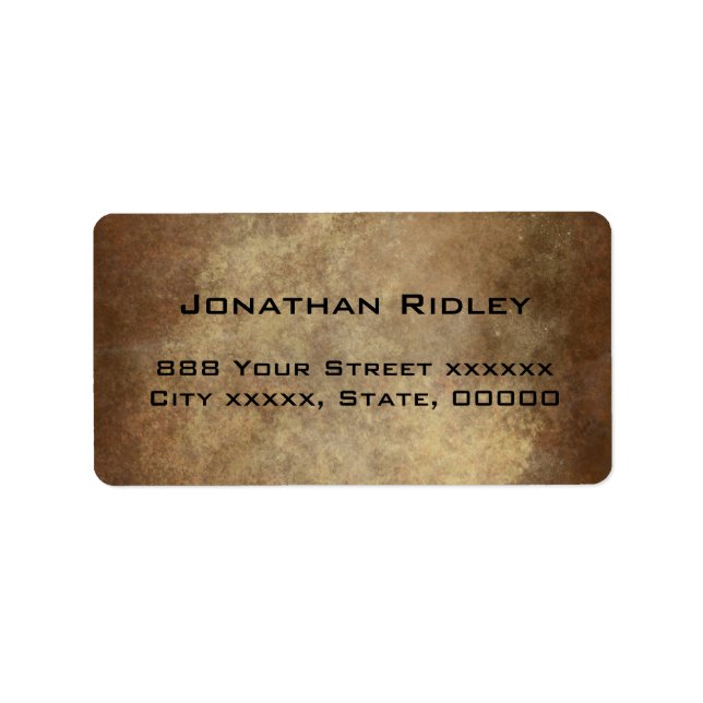 Étiquette de adresse d'expédition de cuivre (Devant)