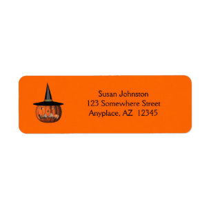 Étiquette de adresse d'Halloween de Jack-o'-lanter