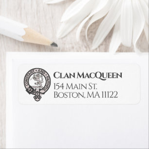 Étiquette de adresse d'insigne Scottish Clan MacQu