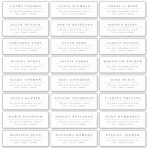 Étiquette de adresse d'invité de mariage élégant