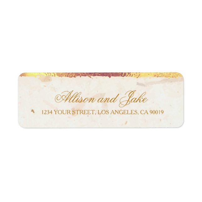 Étiquette de adresse d'or (Devant)