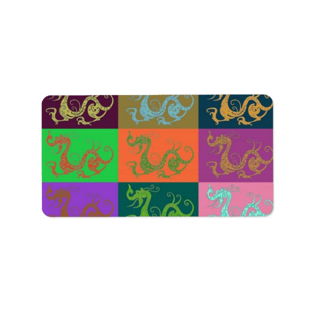 Étiquette de adresse Dragons (Devant)