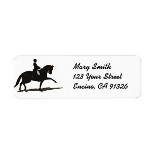 Étiquette de adresse Dressage Horse